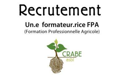 Nous recrutons un.e formateur.trice FPA (Formation Professionnelle Agricole)